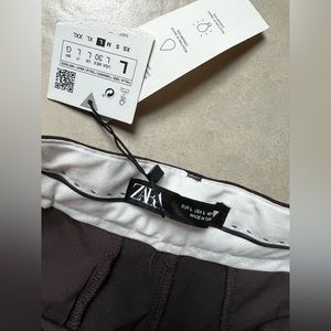 NWT Zara Brown High-Waisted Trouser